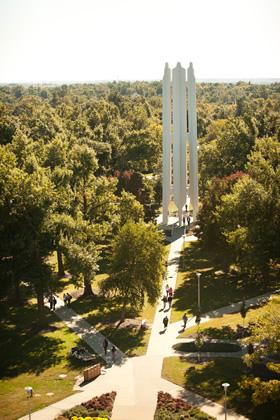 The Memorial Bell Tower in September 2009.